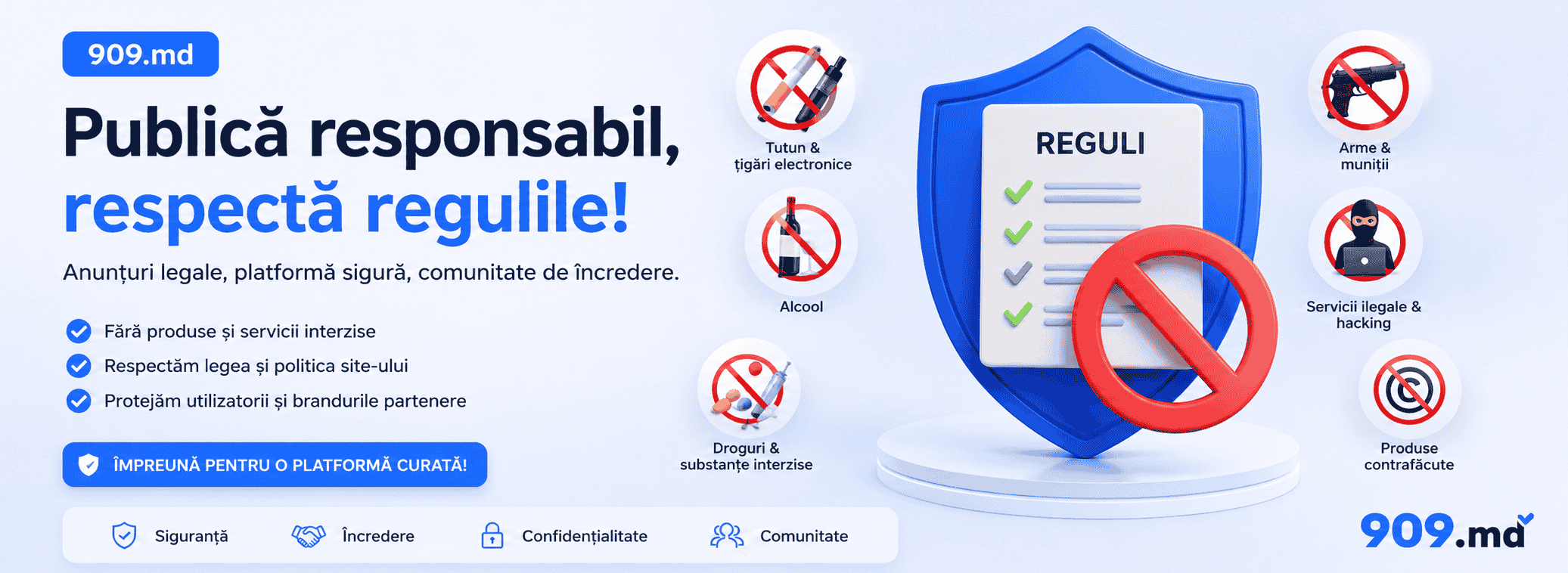 Anunțuri interzise pe 909.md